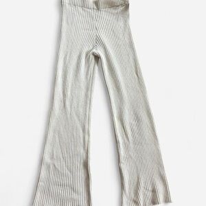 Sincerely Jules Cream Ribbed Knit Pants
